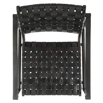 Stylish Safavieh Couture Dilan Accent Chair in Black Leather