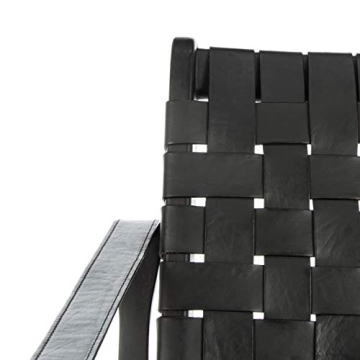 Stylish Safavieh Couture Dilan Accent Chair in Black Leather
