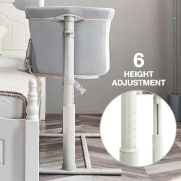 RONBEI Baby Bassinet Bedside Sleeper - Adjustable & Easy to Assemble