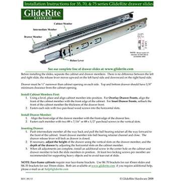 GlideRite Hardware 2870-ZC-1 28 inch 100 lb 1 inch 1 Pack 28" Side Mount Full Extension Ball Bearing Drawer Slides with 1" Over-Travel, Silver
