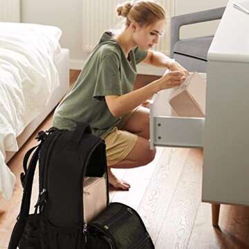 Packing Cubes for Travel 7 Set, Luggage Packing Organizers with Shoe Bag and Toiletry Bag (Beige)