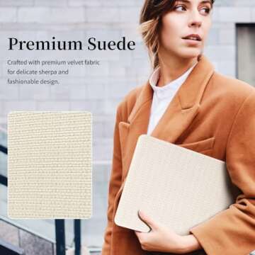 BaayCerrie Woven Textured Design for MacBook Air 13 inch Case Model A2337 A2179 A1932 Beige 2021 2020 2019 2018