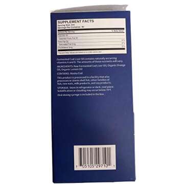 Green Pasture - Fermented Cod Liver Oil Liquid - Unflavored 6 fl. oz. Vitamin A Vitamin D Omega 3 Om...