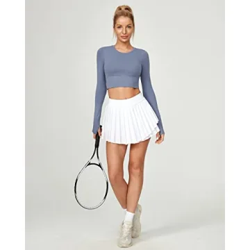 IUGA Women's Pleated Tennis Skirt with Pockets for Workouts