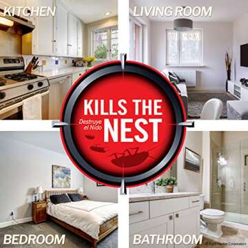 Combat Roach Killing Bait, Roach Bait Station For Large Roaches, Kills The Nest, Child-Resistant, 8 Count,Insects