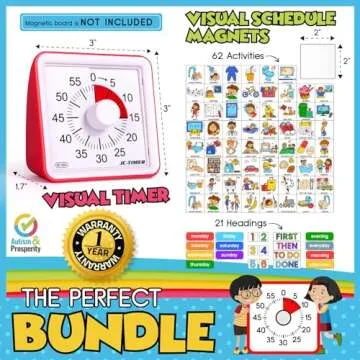 Autism & Prosperity Time Schedule Tasks - Autism Learning Materials, Special Education Autism Sensory Products, Sensory Toys for Kids with Autism, Visual Schedule for Kids with Autism Age 3 4 5 7 8 12