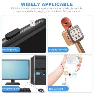 Plugs - 100 Pcs Cell Phone Dust Plug Charm with Headphone Covers Dust Protector Cap Compatible for 3.5mm Earphone (Transparent)