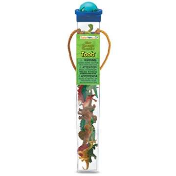 Safari Ltd. Dinos TOOB - Includes 12 Hand-Painted Mini Figurines - T-Rex, Triceratops, Velociraptor, Stegosaurus, Ankylosaurus & More - Dinosaur Toy Figures For Boys, Girls & Kids Toys for Ages 3+