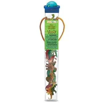 Safari Ltd. Dinos TOOB - Includes 12 Hand-Painted Mini Figurines - T-Rex, Triceratops, Velociraptor, Stegosaurus, Ankylosaurus & More - Dinosaur Toy Figures For Boys, Girls & Kids Toys for Ages 3+