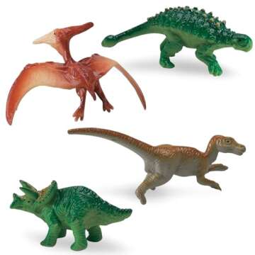 Safari Ltd. Dinos TOOB - Includes 12 Hand-Painted Mini Figurines - T-Rex, Triceratops, Velociraptor, Stegosaurus, Ankylosaurus & More - Dinosaur Toy Figures For Boys, Girls & Kids Toys for Ages 3+