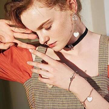 Honbay 40PCS Enamel Alloy Charms Pendant Dainty Cute Love Heart Shaped Pendants Valentine's Day Pendant Bead Charms for Keychains Earrings Bracelets Necklaces Jewelry Making and DIY Crafts (White)