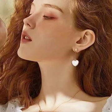 Honbay 40PCS Enamel Alloy Charms Pendant Dainty Cute Love Heart Shaped Pendants Valentine's Day Pendant Bead Charms for Keychains Earrings Bracelets Necklaces Jewelry Making and DIY Crafts (White)