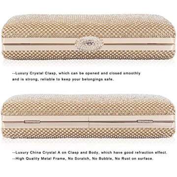Elegant Dexmay Rhinestone Clutch for Formal Events