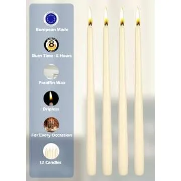Hyoola Dripless Taper Candles - Elegant & Long-lasting
