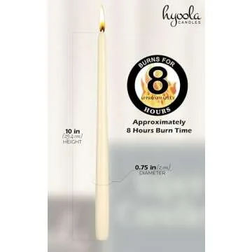 Hyoola Dripless Taper Candles - Elegant & Long-lasting