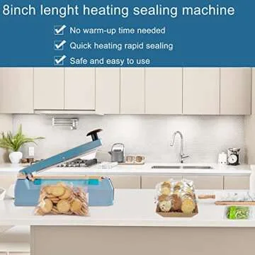 Impulse Heat Sealer Plastic Bag Sealer Heat Sealer Machine 3mm Sealing Machine for Bag Bag Sealer for Heat Sealer with Extra 8 Replacements