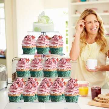 Clay Tonic 4 Tiered Acrylic Cupcake Holder for Events