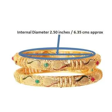 Stunning Touchstone Golden Bangles for Elegant Women