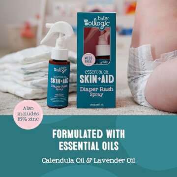 Gentle Oilogic Diaper Rash Spray for Baby 1.7oz