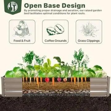DTIG Galvanized Raised Garden Bed with Trellis 6x3x1 FT