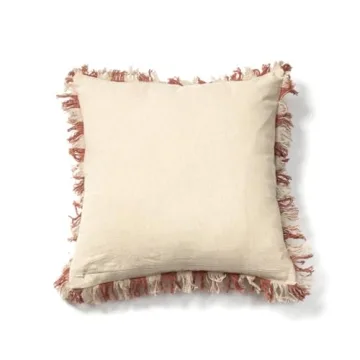 Gingham Fringe Pillow Covers - Stylish 18x18 Inch Set of 2