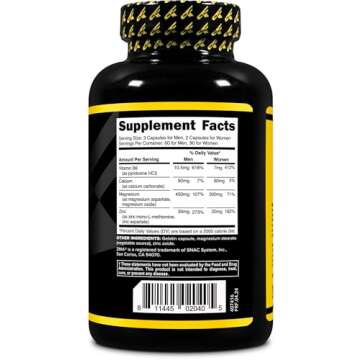 Primaforce ZMA Dietary Supplement, 180 Capsules