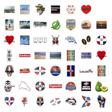 Dominican Republic Stickers - 100Pcs Waterproof & Colorful