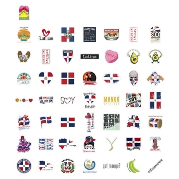 Dominican Republic Stickers - 100Pcs Waterproof & Colorful