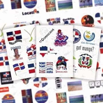 Dominican Republic Stickers - 100Pcs Waterproof & Colorful