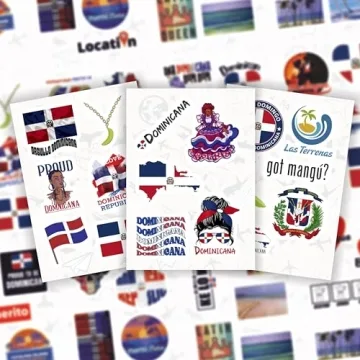 Dominican Republic Stickers - 100Pcs Waterproof & Colorful