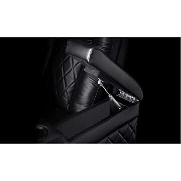 Valencia Tuscany XL Home Theater Seating | Premium Top Grain Italian Nappa 11000 Leather, Power Headrest, Power Lumbar Support, Extra Space, 400 lbs Capacity (Row of 2, Black)