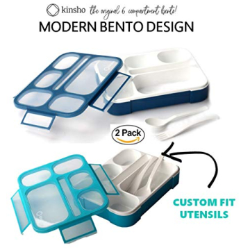Versatile Bento Box Lunch Set for Kids and Adults - 6 Compartments