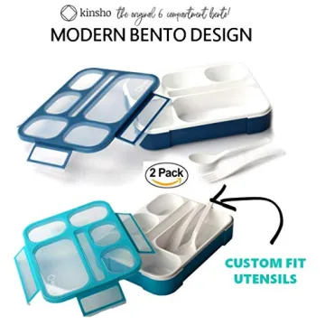 Versatile Bento Box Lunch Set for Kids and Adults - 6 Compartments