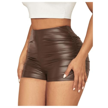 Milumia Faux Leather Shorts - Sexy High Rise Design for Women