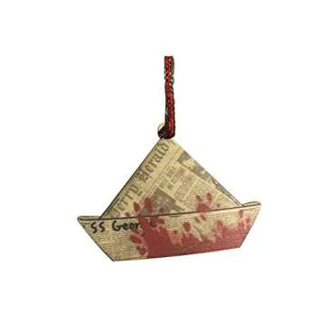 SS Georgie Boat Scary Clown Horror Movie Wooden Christmas Ornament Decoration