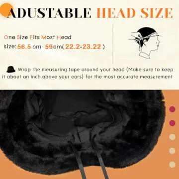 HONGTEYA Winter Bucket Hat Unisex Fluffy Faux Fur