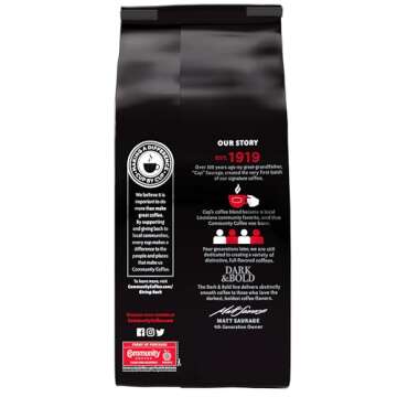 Community Coffee Dark & Bold Espresso Blend - 2 Pack of 30 Ounce Whole Bean Coffee