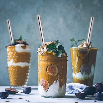 Stainless Steel Jumbo Straws for Bubble Tea & Smoothies