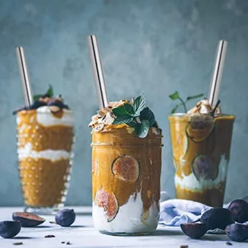 Stainless Steel Jumbo Straws for Bubble Tea & Smoothies