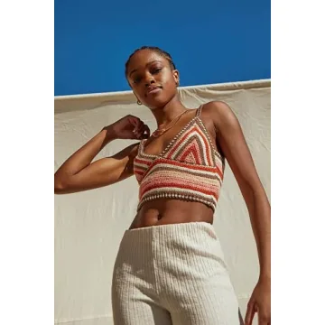 Trendy Halter Neck Crop Cami Top for Modern Women