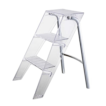 KOLESIN 3 Step Ladder Folding - Elegant and Safe Step Stool for Home Use