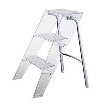 KOLESIN 3 Step Ladder Folding - Elegant and Safe Step Stool for Home Use