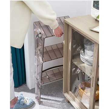 KOLESIN Folding 3 Step Ladder - Anti-Slip Design for Home