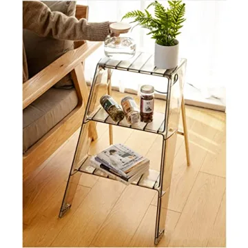 KOLESIN Folding 3 Step Ladder - Anti-Slip Design for Home