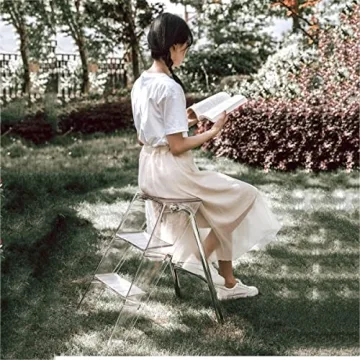 KOLESIN Folding 3 Step Ladder - Anti-Slip Design for Home