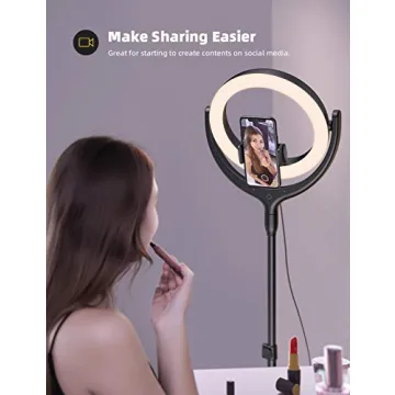 10'' Selfie Ring Light Tripod Stand for Makeup & Streaming