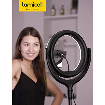 10'' Selfie Ring Light Tripod Stand for Makeup & Streaming