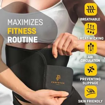 Perfotek Waist Trimmer Belt for Enhanced Fitness Support