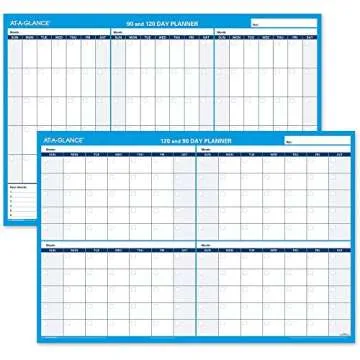 AT-A-GLANCE 90-Day Erasable Wall Planner for Easy Scheduling