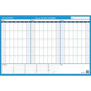 AT-A-GLANCE 90-Day Erasable Wall Planner for Easy Scheduling